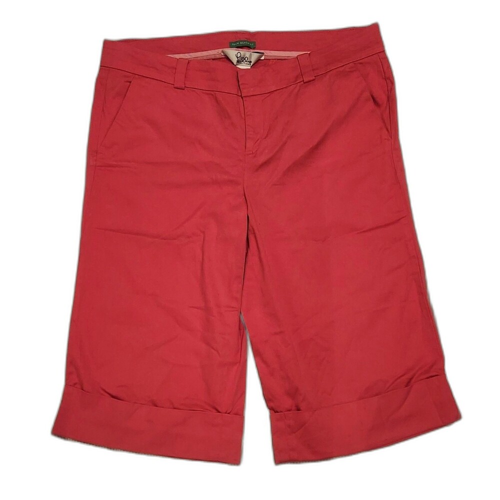 Lilly Pulitzer Pink Palm Beach Fit Cuffed Knee Length Shorts